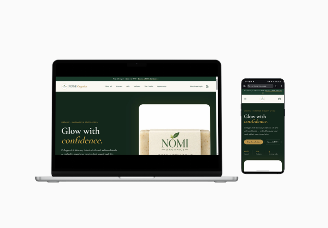 NOMI Organics — A smooth, snappy, premium MLM e-commerce platform